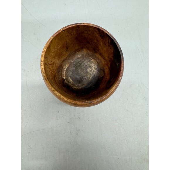 Handcrafted Natural Wood cup bowl 2.25" Brown READ - Picture 2 of 8